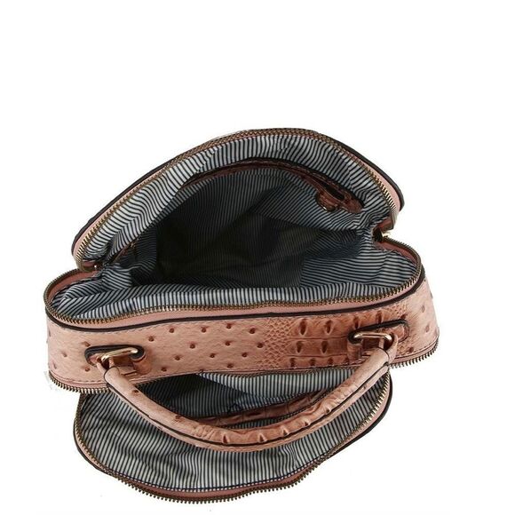 2N1 Queen Bee Stripe Ostrich Croc Backpack - Brown main image 9